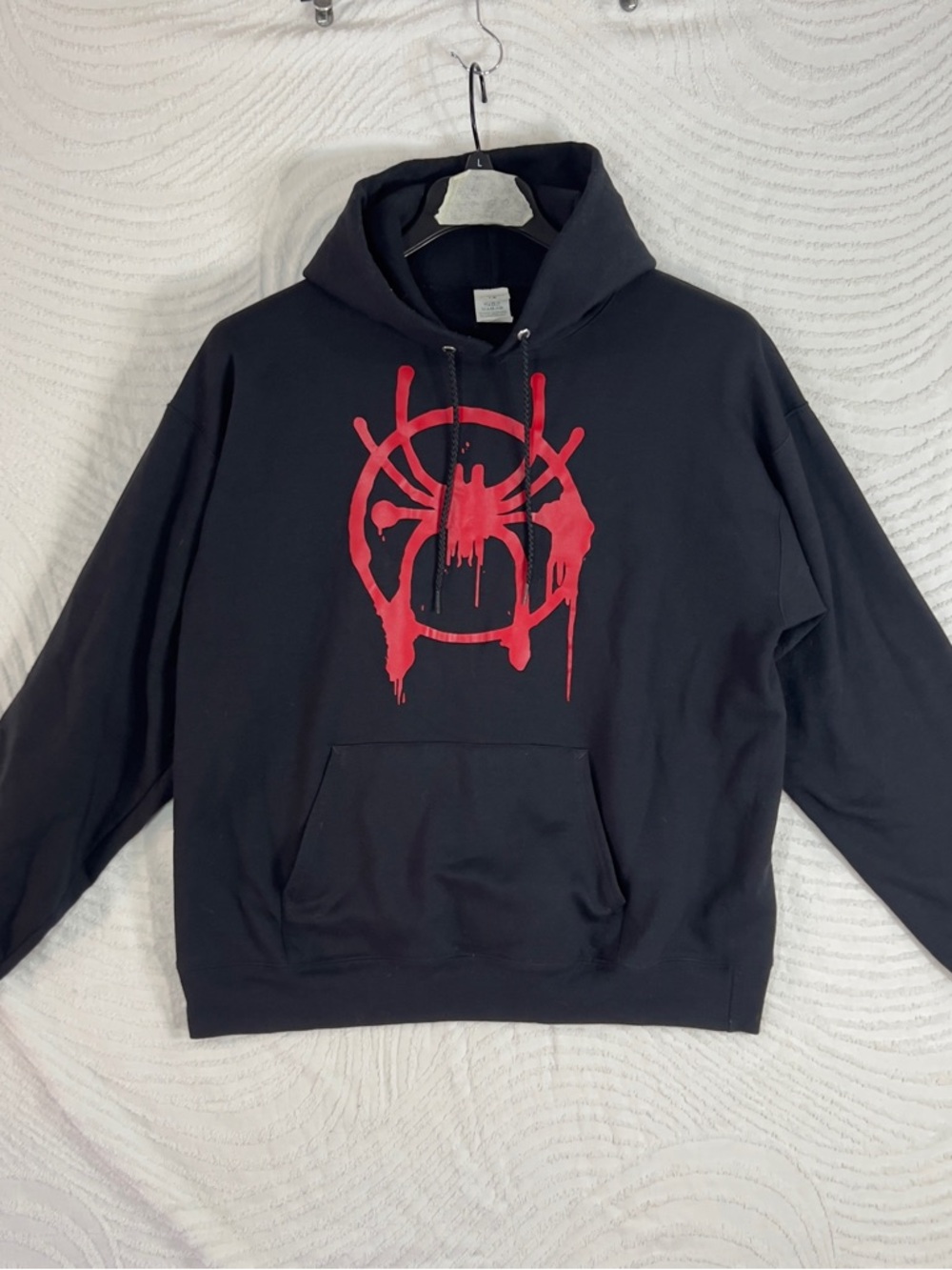 Hanes Black Hoodie Miles Morales Spider-Man Graphic – Men's Sweater